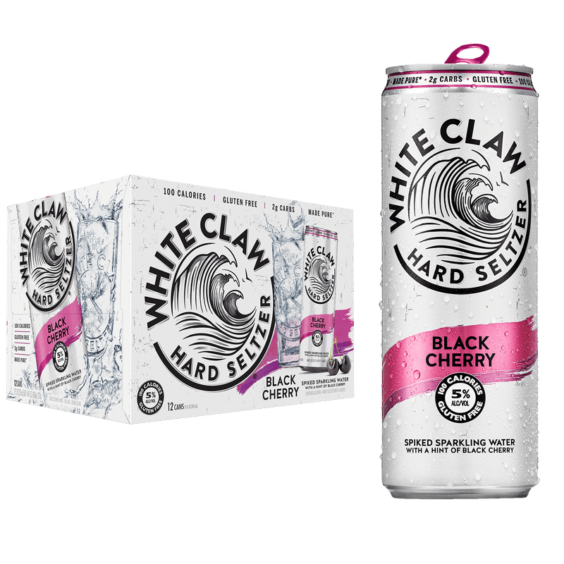 White Claw Black Cherry Hard Seltzer 12pk Can 12oz
