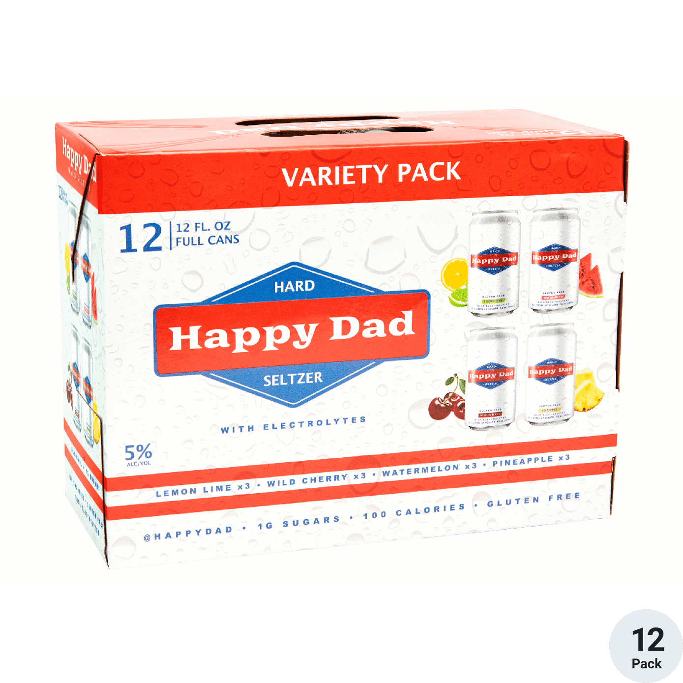 Happy Dad Seltzer Variety 12pk Can 12oz