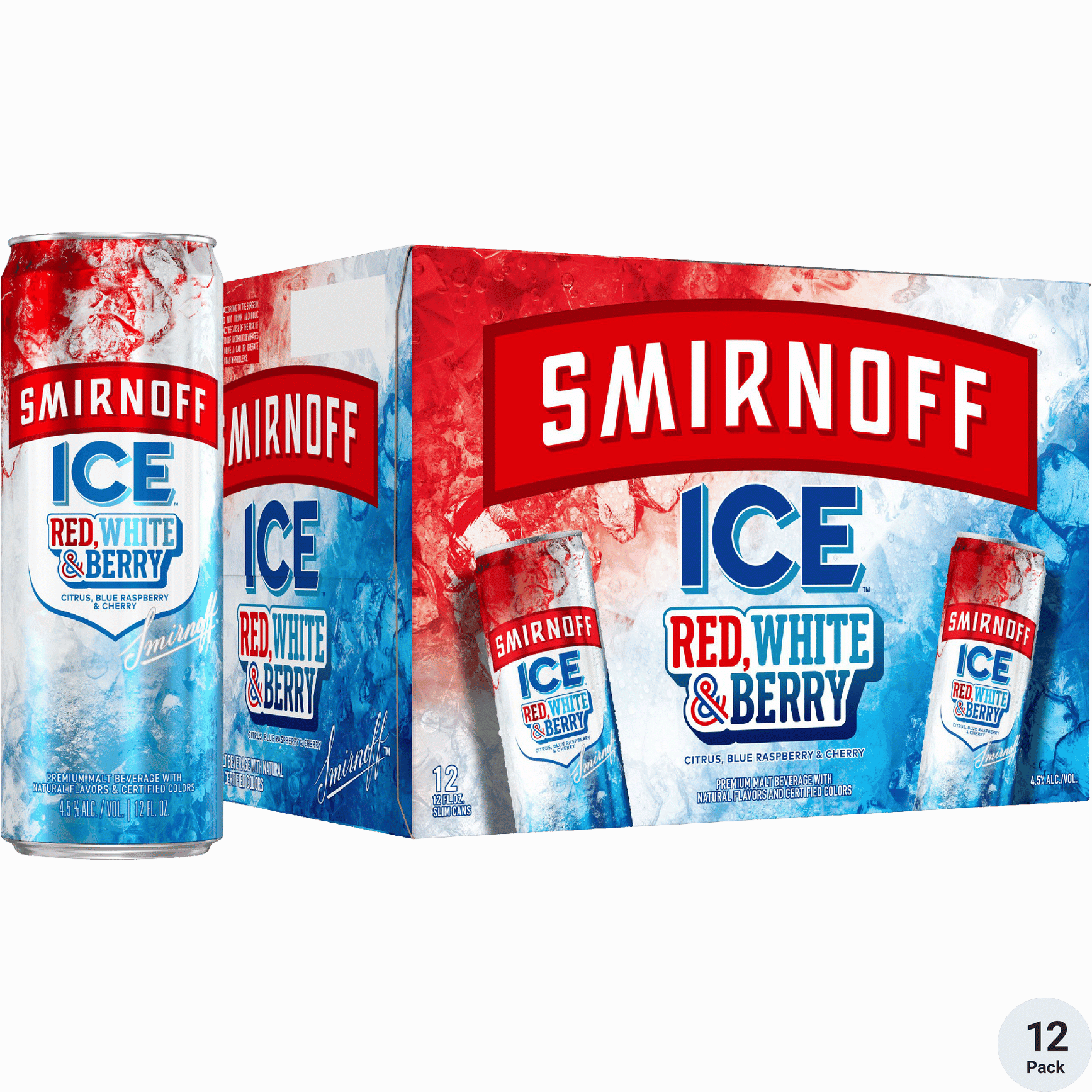 Smirnoff Ice Red White & Berry 12pk Can 12oz