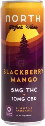 North Higher Vibes 5mg Blackberry 4pk Can 12oz