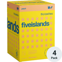 Five Islands 5mg THC Peach Iced Tea 4pk Can 12oz