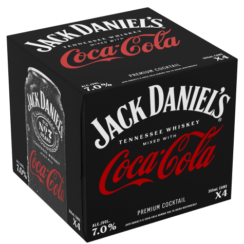 Jack Daniels & Coca-Cola 4pk Can 12oz