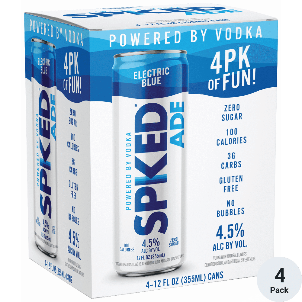 Spiked Ade Electric Blue 4pk Can 12oz