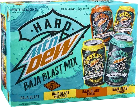 Hard Mtn Dew Baja Blast Mix 12pk Can 12oz