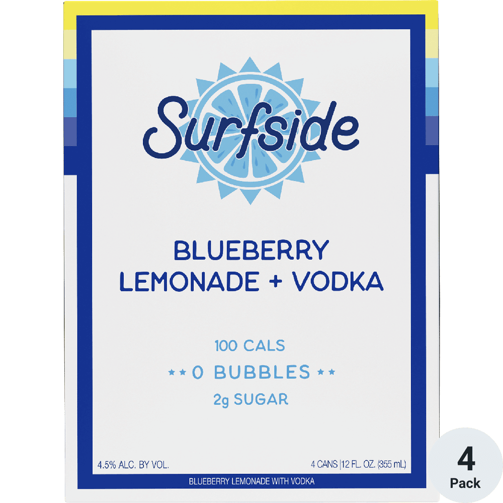 Surfside Blueberry Lemonade 4pk Can 12oz