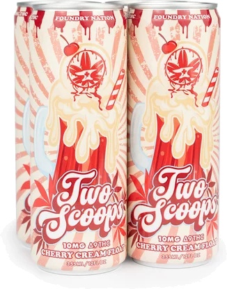 Two Scoops 5mg Cherry Cream Float 4pk Can 12oz