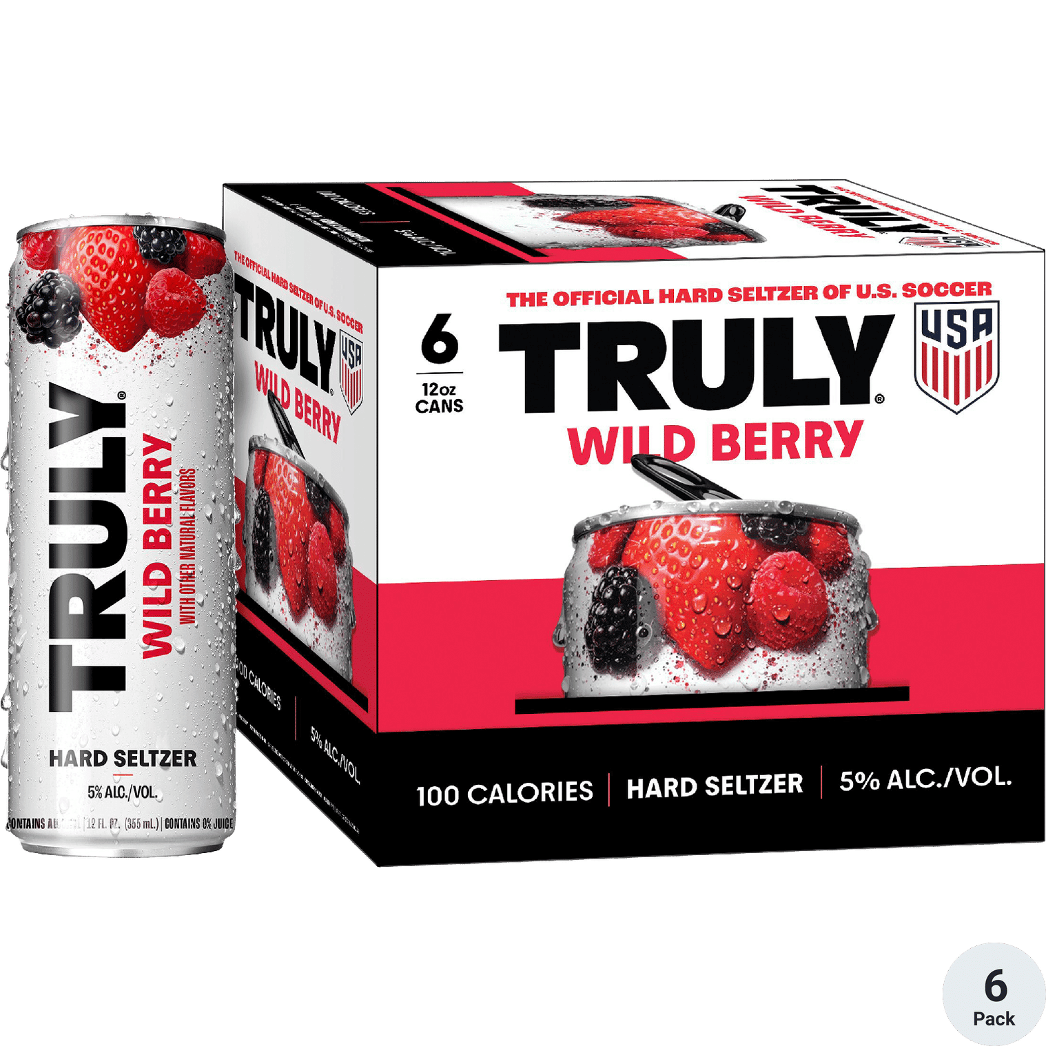 Truly Wild Berry Hard Seltzer 6pk Can 12oz