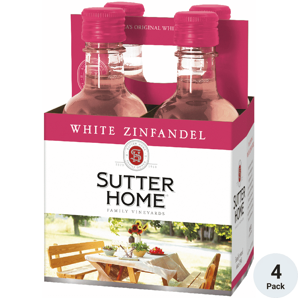 Sutter Home White Zinfandel 4pk Btl 187ml