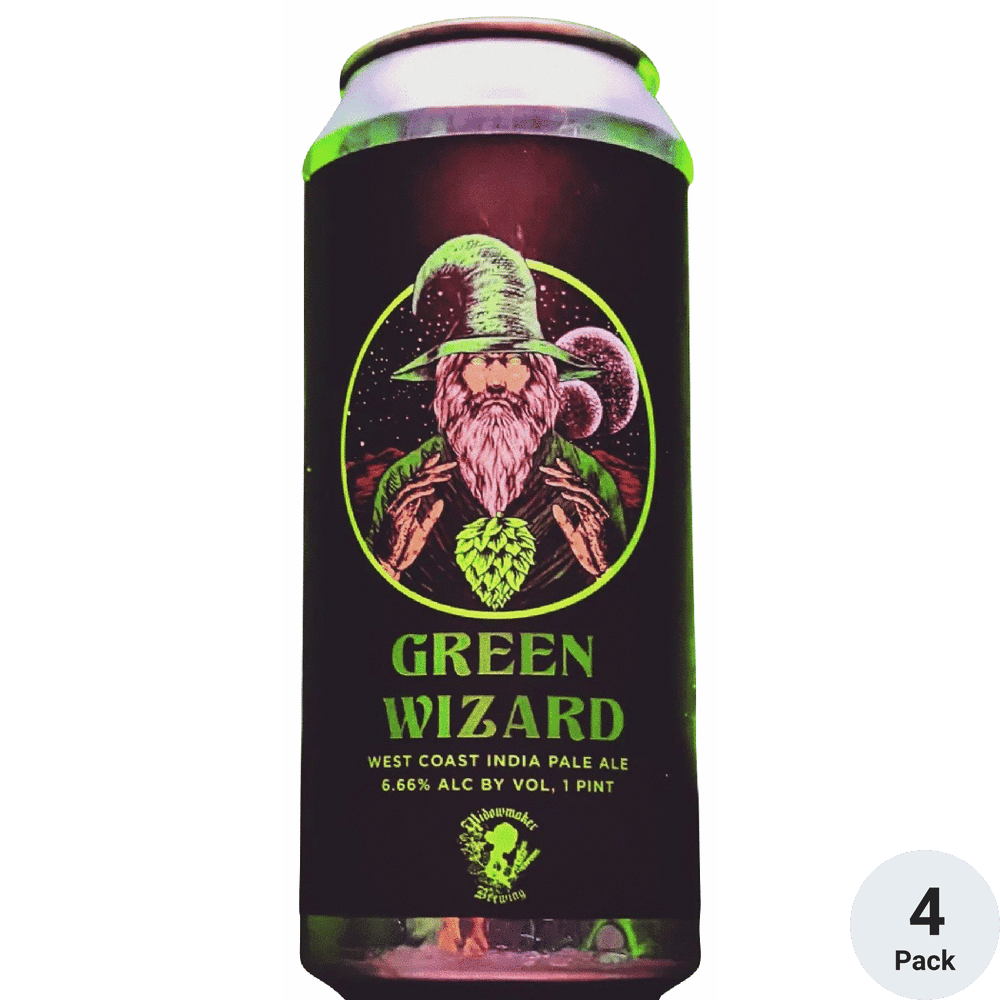 Widowmaker Green Wizard West Coast IPA 4pk Can 16oz