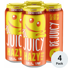 Wormtown Be Juicy Hazy IPA 4pk Can 16oz