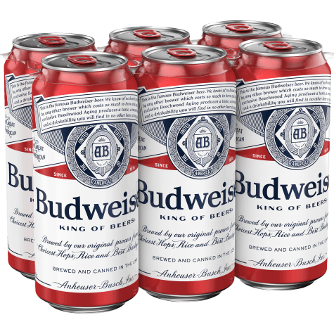 Budweiser 6pk Can 16oz