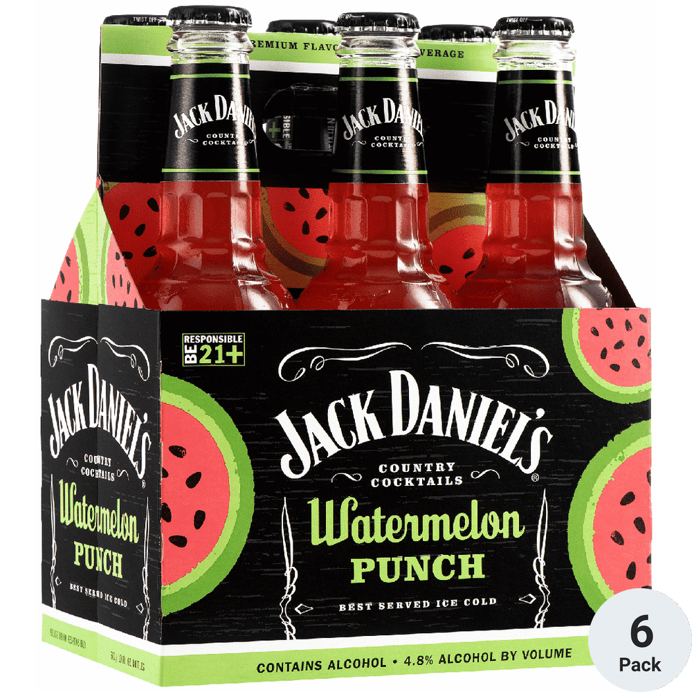 Jack Daniel's Watermelon Punch 6pk Btl 12oz