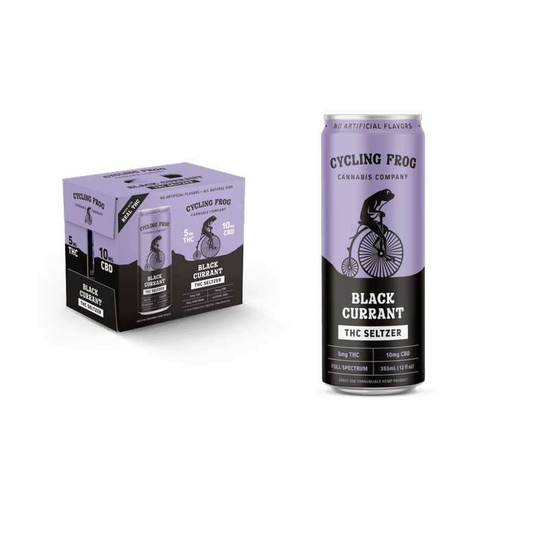 Cycling Frog 5mg Black Currant Seltzer 4pk Can 12oz