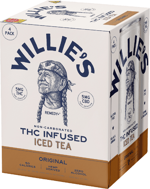 Willie's Remedy 5mg THC Infused Iced Tea 4pk Can 12oz