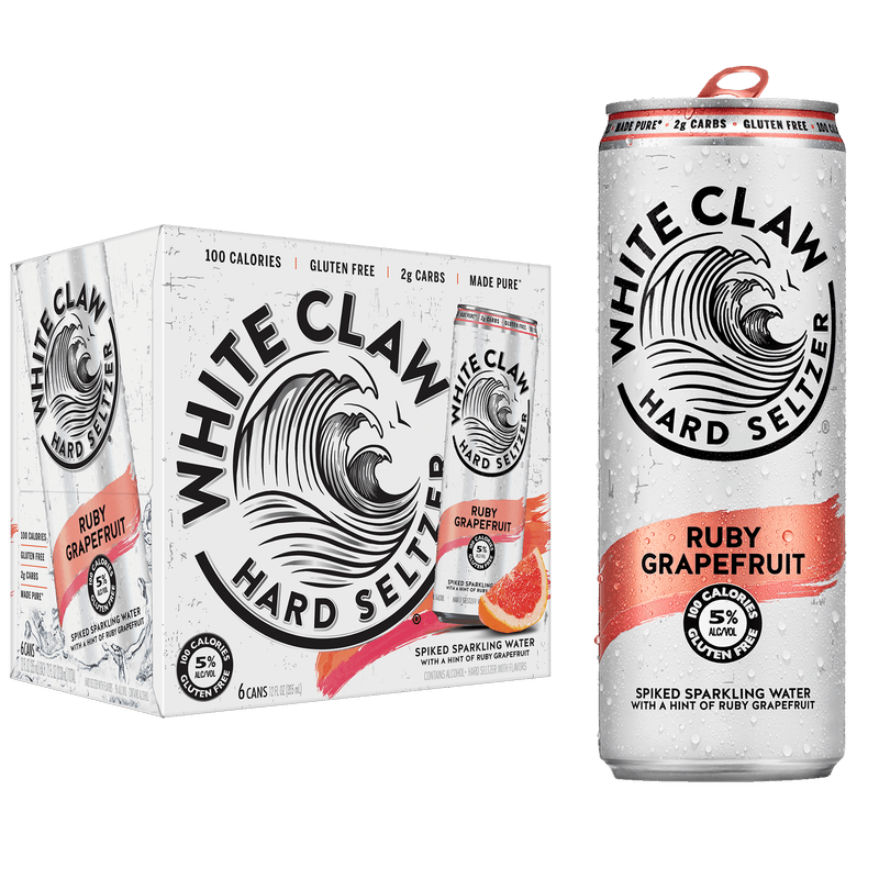 White Claw Ruby Grapefruit Seltzer 6pk Can 12oz