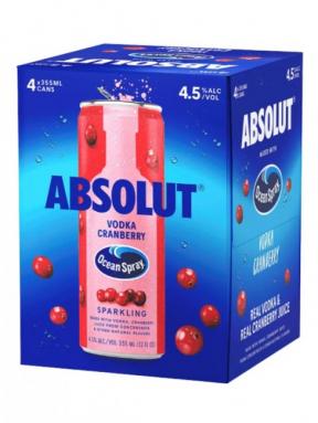 Absolut Ocean Spray Vodka Cranberry (4 pack 12oz cans) (4 pack 12oz cans)