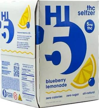 Hi5 5mg THC Blueberry Lemonade  (4 pack 12oz cans)