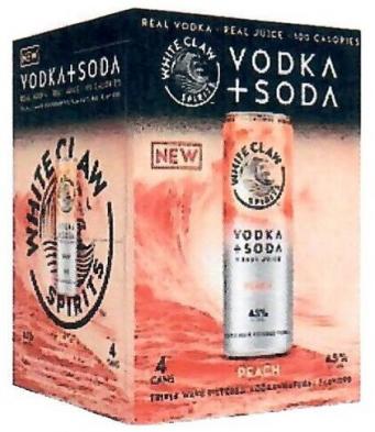 White Claw Vodka + Soda Peach (4 pack 250ml cans) (4 pack 250ml cans)