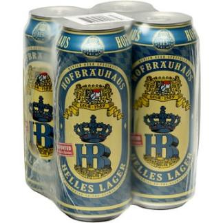 Hofbrau Helles Lager (4 pack 16oz cans) (4 pack 16oz cans)