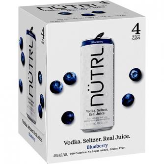 Nutrl Vodka Blueberry (4 pack 250ml cans) (4 pack 250ml cans)